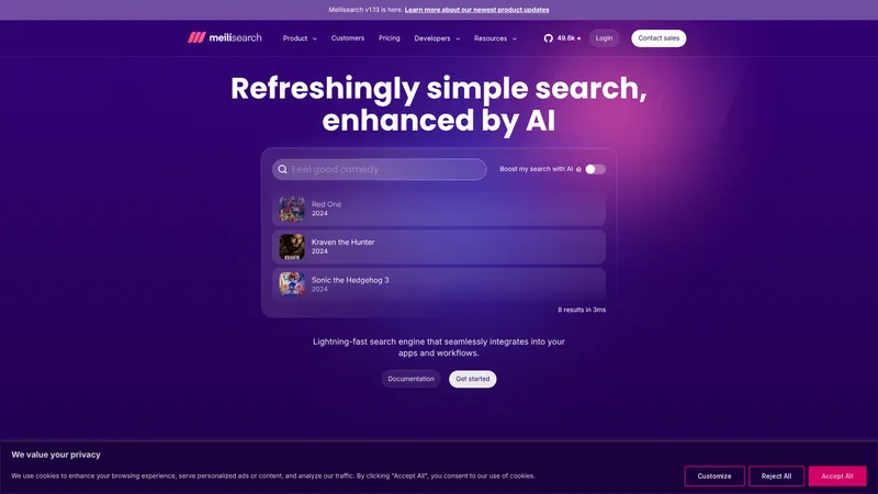 Meilisearch - Lightning-fast search engine enhanced by AI