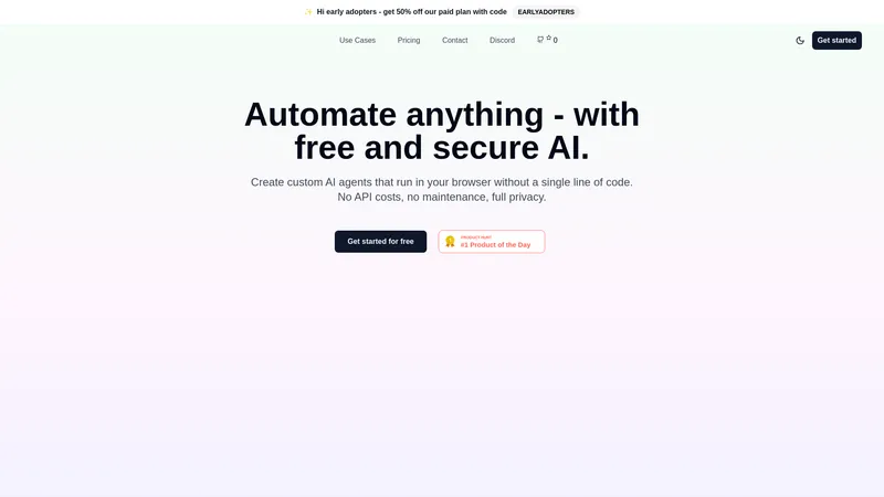 Browseragent - 브라우저에서 무료로 AI 자동화를 경험하세요