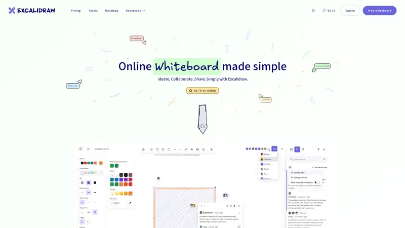 Excalidraw - Kolaborasi papan tulis online yang mudah