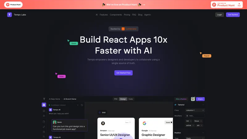Tempo Labs - AIでReactアプリを10倍速く構築