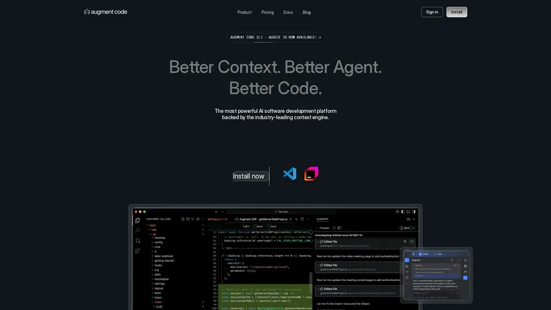 Augment Code - La plateforme de codage IA pour un développement logiciel réel.