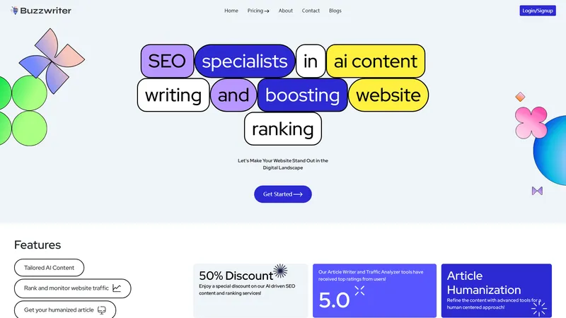 Buzzwriter AI - Эксперт в создании контента с ИИ, SEO и повышении рейтинга