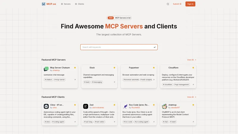 MCP Servers - Découvrez les meilleurs serveurs MCP