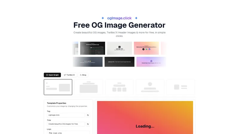 ogImage.click - 無料で美しいOG画像を簡単に作成