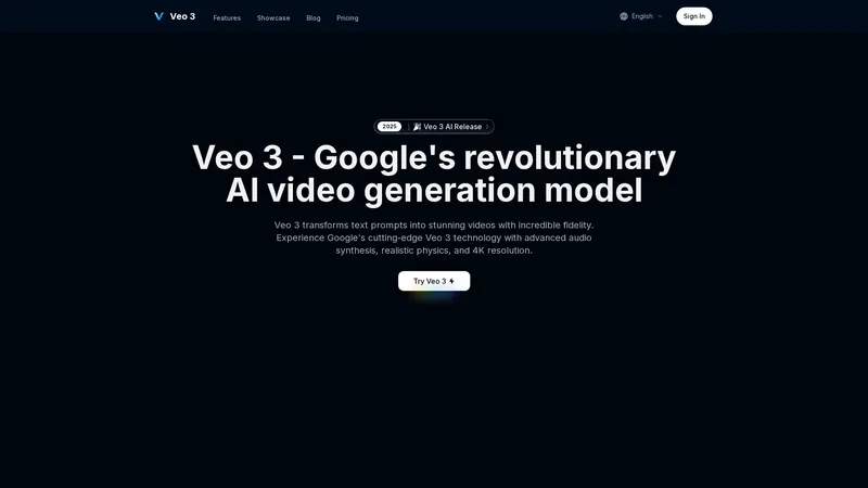 Veo 3 - Google革命性AI視頻生成器