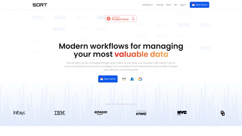 Sort - Des workflows modernes pour gérer vos données les plus précieuses