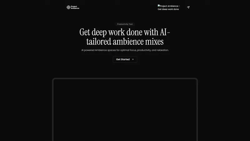 Project Ambience - AIがカスタマイズするアンビエンスで深い集中を実現