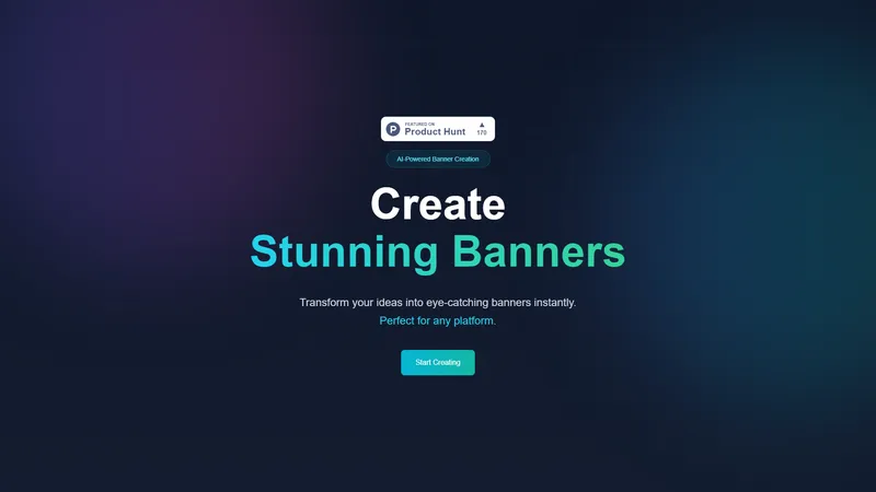 Banner Magic - AI Banner Generator - AI 驅動的橫幅生成器，輕鬆打造吸睛設計