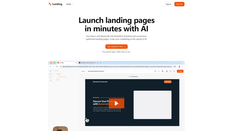 Landing - Launch landing pages in minutes with AI