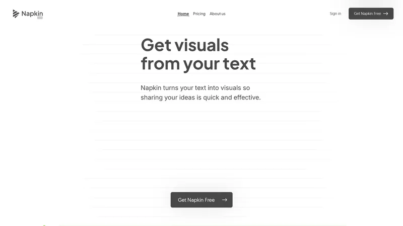 Napkin AI - Transform text into visuals effortlessly