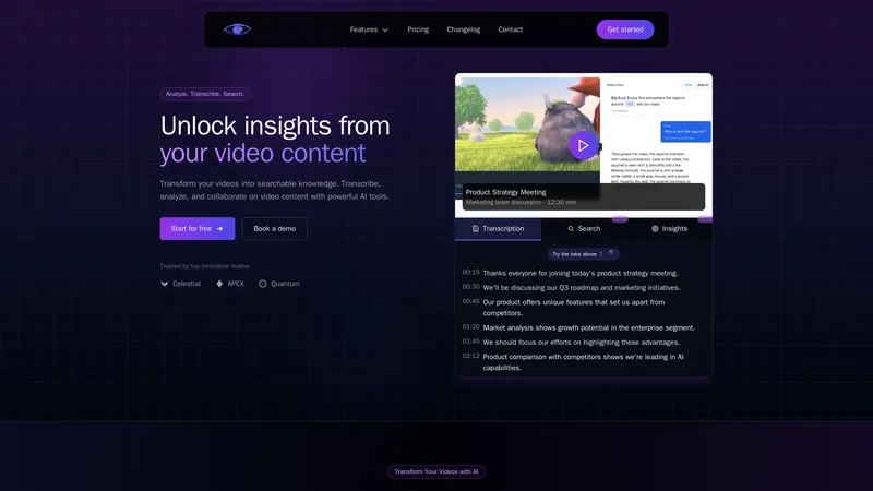 NeuraVid - Analysez, transcrivez, recherchez - Libérez le potentiel de vos vidéos avec l'IA