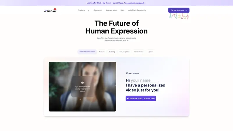 Gan.AI - Powering the future of communication with AI-driven video and audio solutions