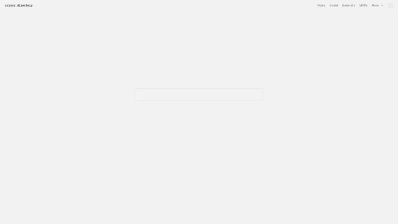 Cursor Directory - 探索Cursor規則與MCP伺服器,提升您的開發體驗