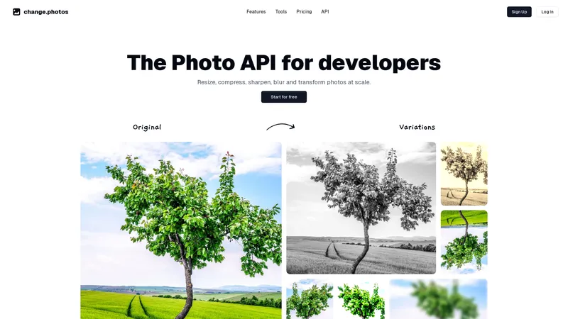 change.photos - API per foto: ridimensiona, comprimi e trasforma le immagini