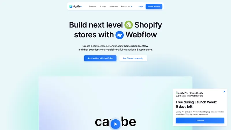 Liquify Pro - Создавайте уникальные магазины Shopify с Webflow