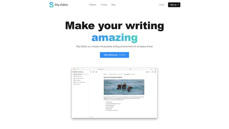 Shy Editor - Buat tulisan Anda luar biasa