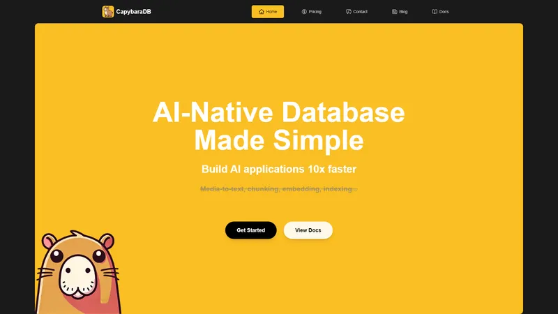 CapybaraDB - Database AI-Native yang Sederhana dan Efisien