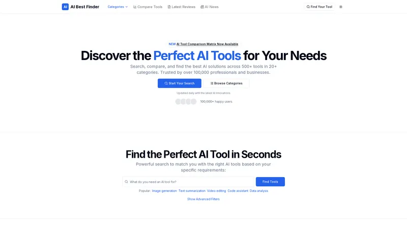 AI Best Finder - ค้นหาเครื่องมือ AI ที่สมบูรณ์แบบสำหรับความต้องการของคุณ