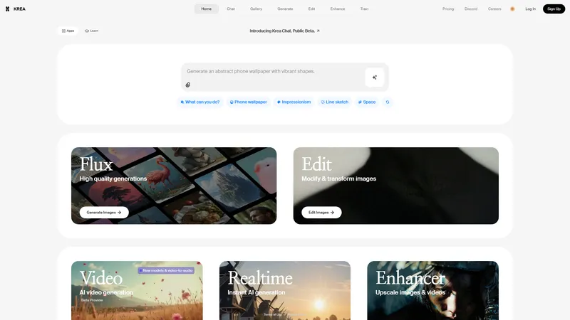 KREA - Crie, edite e aprimore com inteligência artificial
