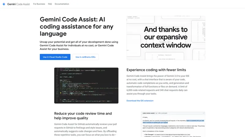 Gemini Code Assist - AI coding assistance for any language