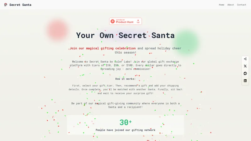 Your Secret Santa - 世界中のギフト交換プラットフォームでホリデーシーズンを楽しもう!