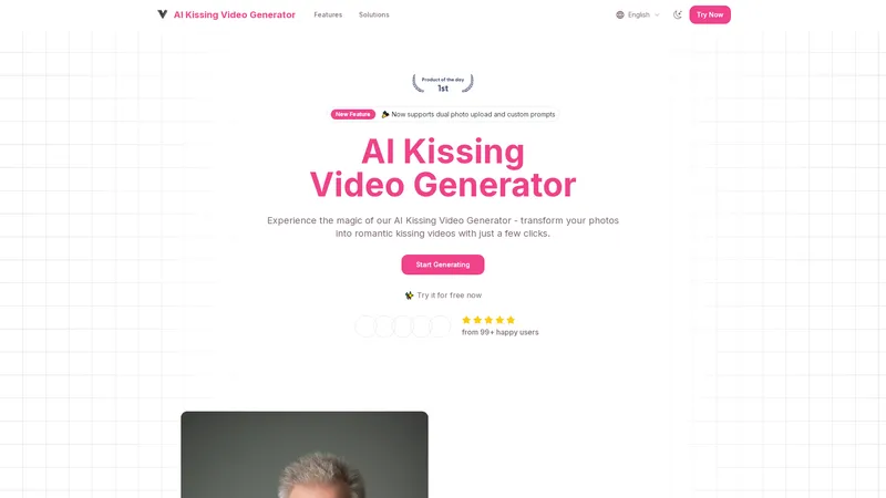 AI Kissing Video Generator - Transforme suas fotos em vídeos românticos com IA