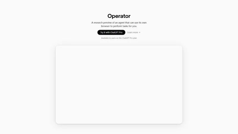 Operator - Pembantu AI yang cekap untuk tugas harian anda