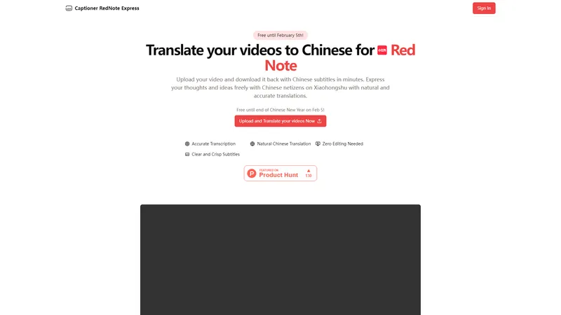 Captioner RedNote Express - Traduce tus videos al chino para Red Note de manera rápida y precisa.